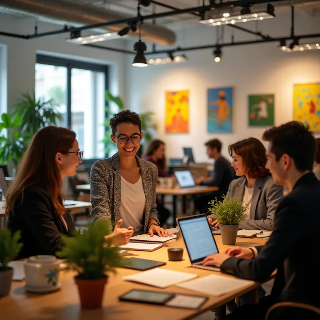 Modern office workspace